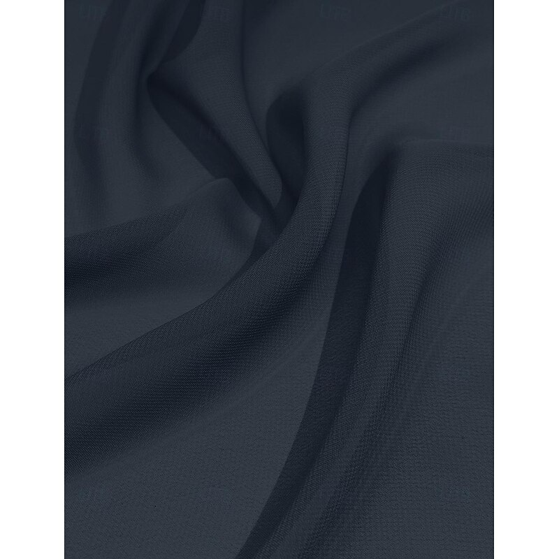 A-Line Mother of the Bride Dress Formal Elegant Jewel Neck Tea Length Chiffon Short Sleeve with Lace3