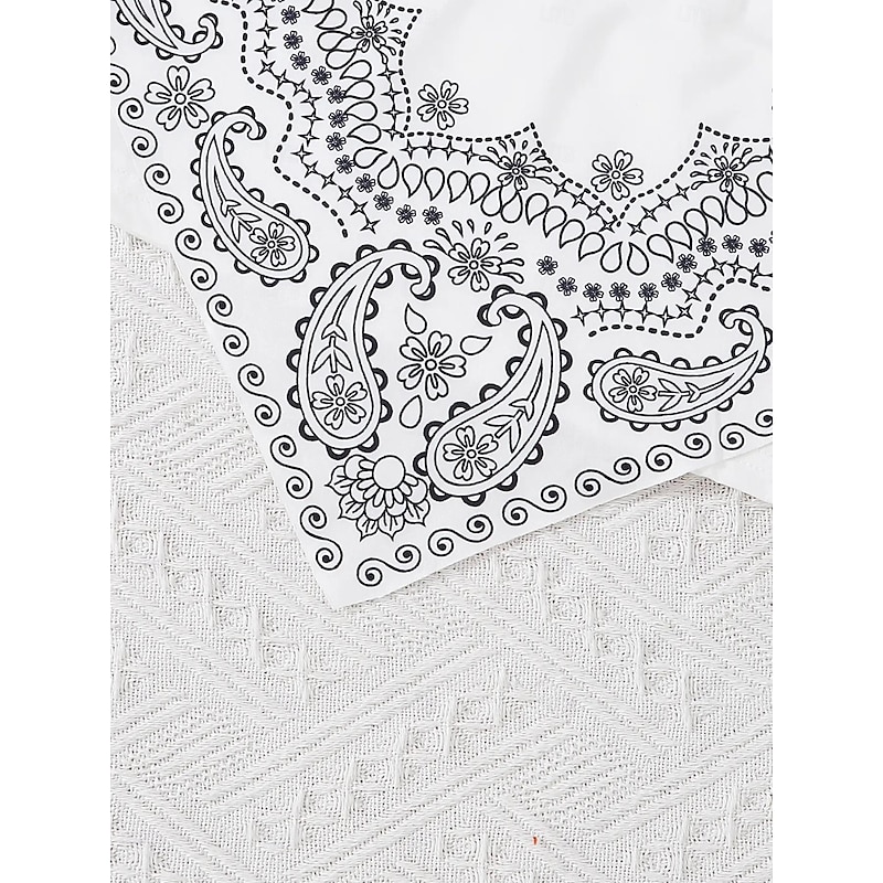 2 Pieces Kids Girls' Cartoon Halter Tank & Pants Set Sleeveless Fashion School 7-13 Years Summer White3