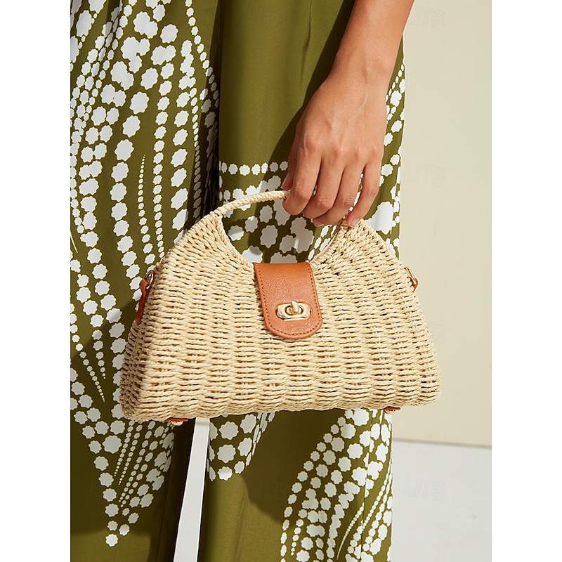Women's Boho Chic Woven Crossbody Bag with Adjustable Strap: Versatile for Everyday Use2