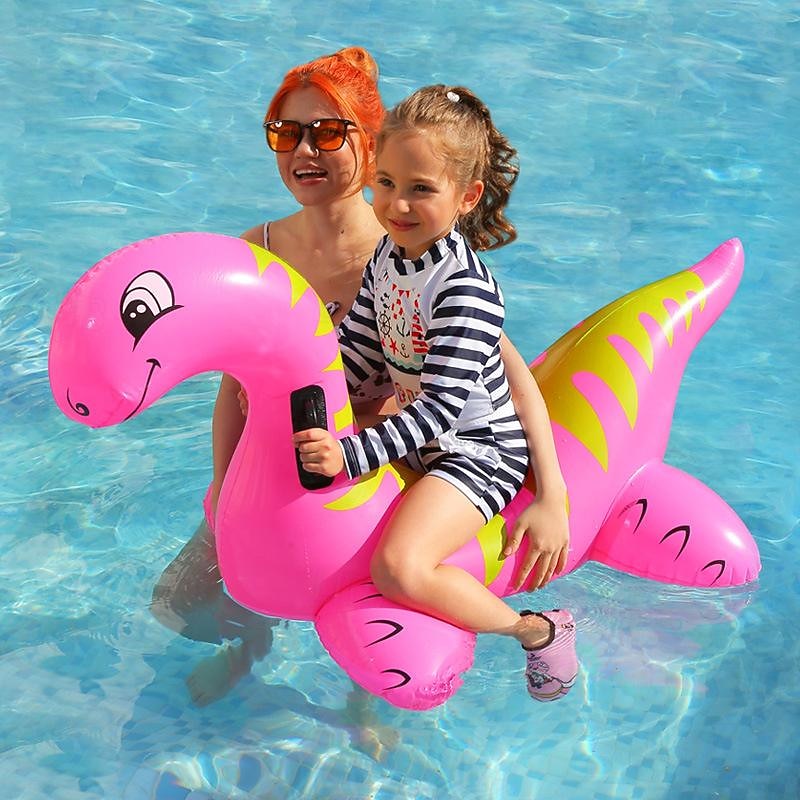 Inflatable Dinosaur Float Pool Toys Ride-On Inflatable Swimming Pool Beach Float Summer Water Fun Floating Raft for Kids and Adults4