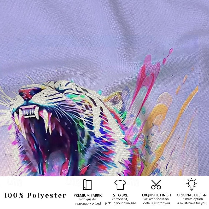 Men's Animal Tiger Swim Trunks Swim Shorts Board Shorts Mid Waist Fashion Designer Surfing Holiday Beach Drawstring Pocket Elastic Waist Designer Clothing Apparel4