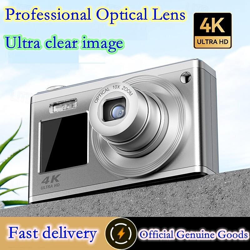 4k Optical Zoom Digital Camera Point and Shoot Digicam with Dual Display Compact Travel Camera4