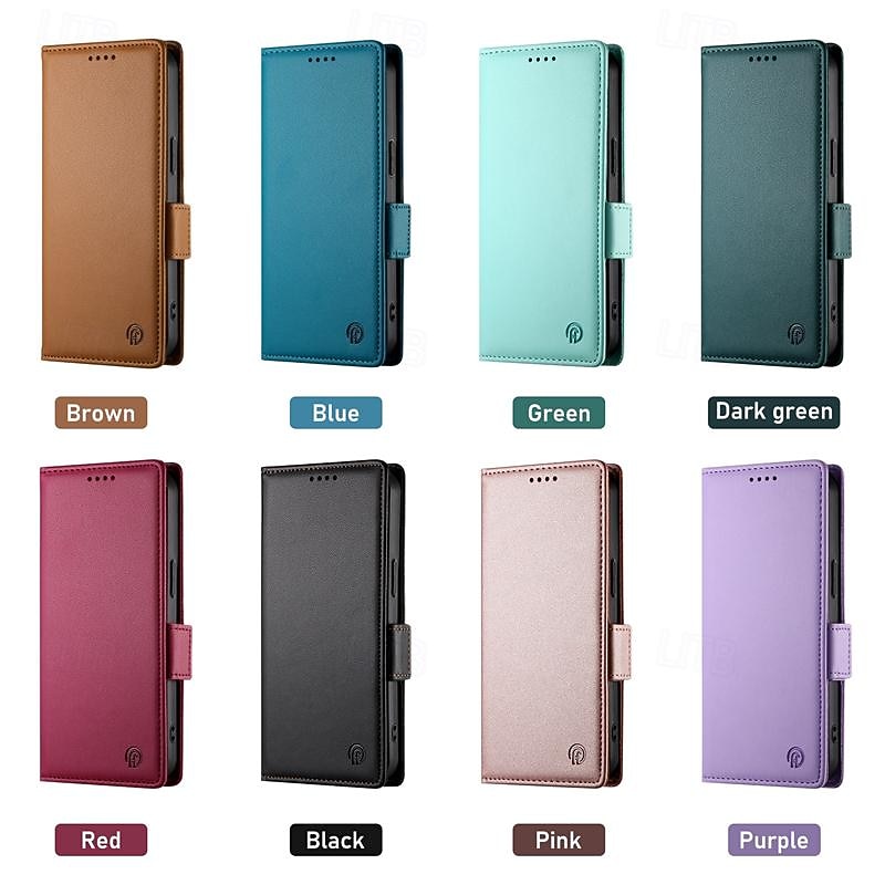 Phone Case For Samsung Galaxy S25 S24 S23 S23 FE S22 S21 Ultra Plus A55 5G A35 5G A25 A15 Back Cover with Stand Holder Magnetic Card Slot Retro TPU PU Leather