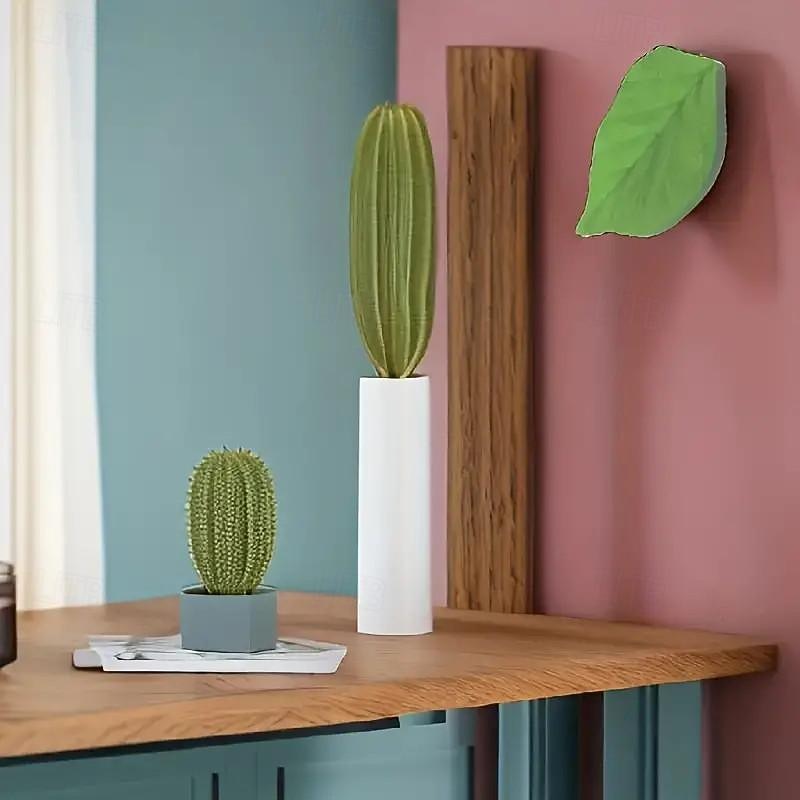 50 Leaf Shaped Sticky Notes Diy Home Wall Photo Decor Green Self Adhesive Memo Back To School Season School Supplies3