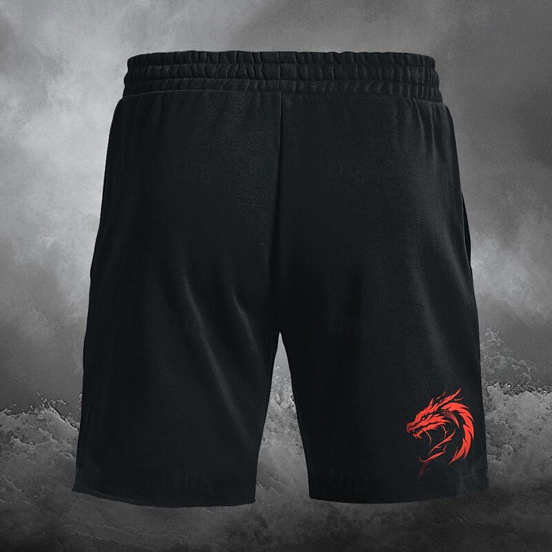 Men's Skull Dragon Skeleton Sweat Pants Swim Shorts Board Shorts Mid Waist Vintage Designer Punk & Gothic Casual Holiday Club Designer Clothing Apparel2