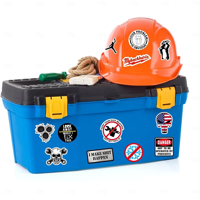 150 Pcs Hard Hat Stickers (Dairy) for Tool Box Helmet Funny Stickers for Adults Joke Meme Vinyl and Waterproof Stickers for Mechanics Electricians Union Oil Field Army3