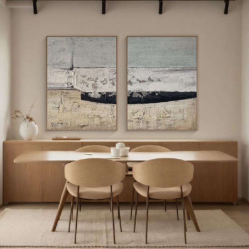 PAINTING White Wabi-Sabi painting Handpainted Blue White Textured Painting White Wabi-Sabi Wall Art Neutral Minimalist Wall Art Black Textured Canvas Art Neutral Wall Decor3