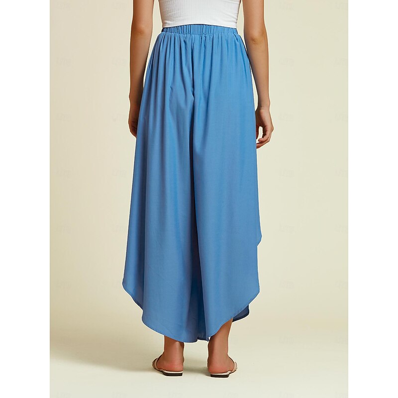 Rayon Swing Sky Blue Long Pants4
