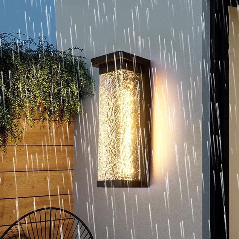 LED Outdoor Wall Lights Multi Color 16cm Single Head New Chinese Style Modern Waterproof Metal Acrylic 20W For Balcony Aisle Garden Villa 110-240V4