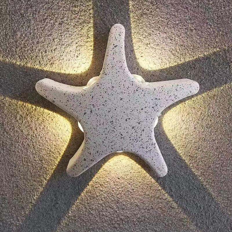 LED Outdoor Wall Lights Warm White Metal American Country Simple Children's Room Ceiling Light 10W Modern Creativity Starfish Shape Girl Kindergarten Toy Room Study 110-240V2