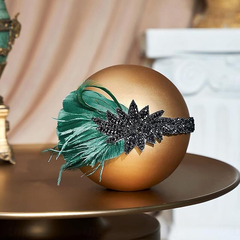1920s The Great Gatsby Flapper Headband The Great Gatsby Wedding Guest Collarless Fancy Dress Women's Halloween Carnival Masquerade Party Masquerade Wedding Reception Adults' Hair Band All Seasons2