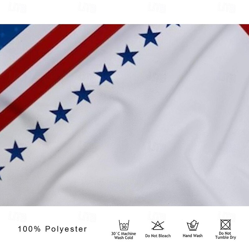 Men's American Flag Veterans Polo Shirts Golf Shirt Short Sleeve Polo Shirts Collared Shirts Streetwear Vacation Wear Party Outfits Buttons 3D Print Spring & Summer White Blue4