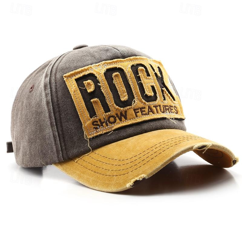 Men's Baseball Cap Sun Hat Trucker Hat Black khaki Cotton Embroidered Fashion Casual Street Daily Letter Adjustable Sunscreen Breathable4