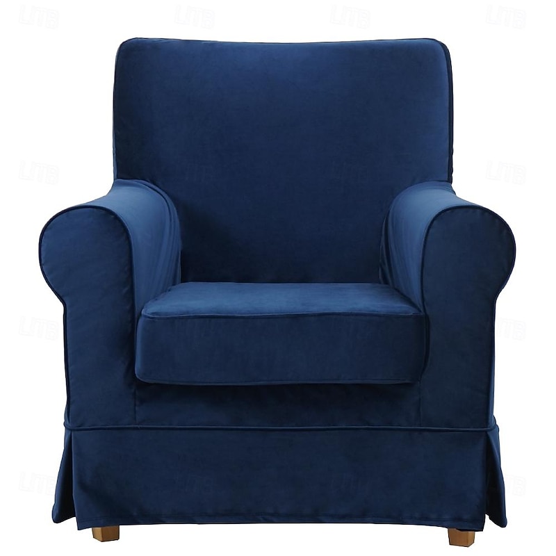 Velvet Armchair Sofa Cover Solid Color Quilted Velvet Slipcovers LITB PRIME cover Ektcover 14