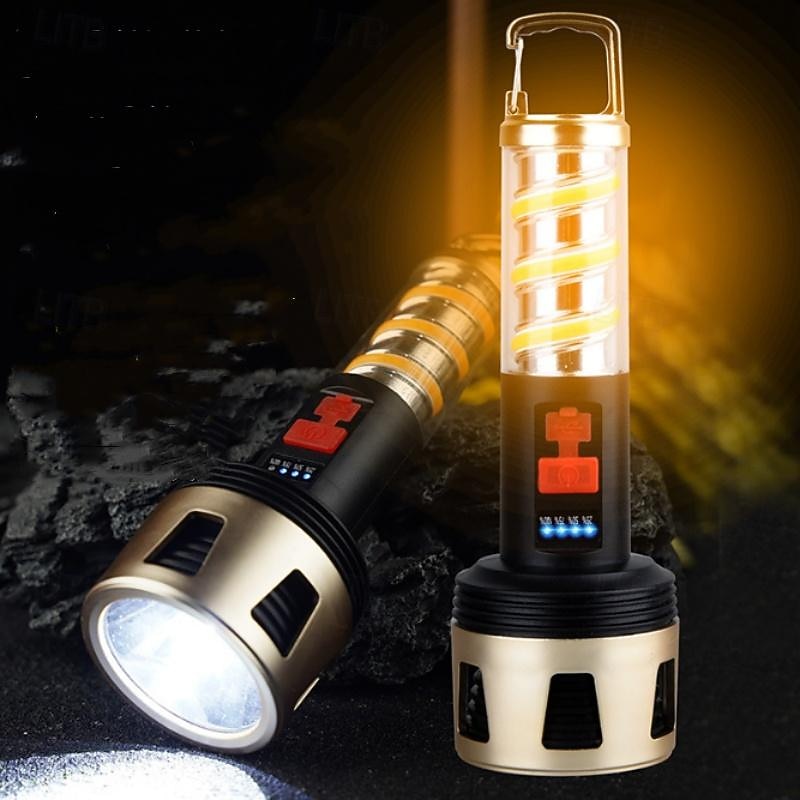 1pc Portable LED Camping Light, Ultra Bright Outdoor Flashlight Self-Defense for Hiking, Path, Indoor and Outdoor Use