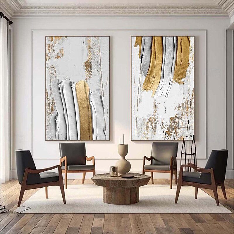 Gold 3d oil painting handmade Wall Art Wall Art Gold White Painting Gold Wall Art painting handmade Gold White Textured oil painting Wall Art Gold Texture Art paintings3
