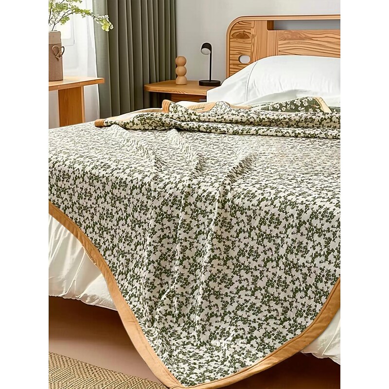 Knitted Summer Quilt 50% Recycled Fiber 50% Cotton Cooling Quilt for Summer