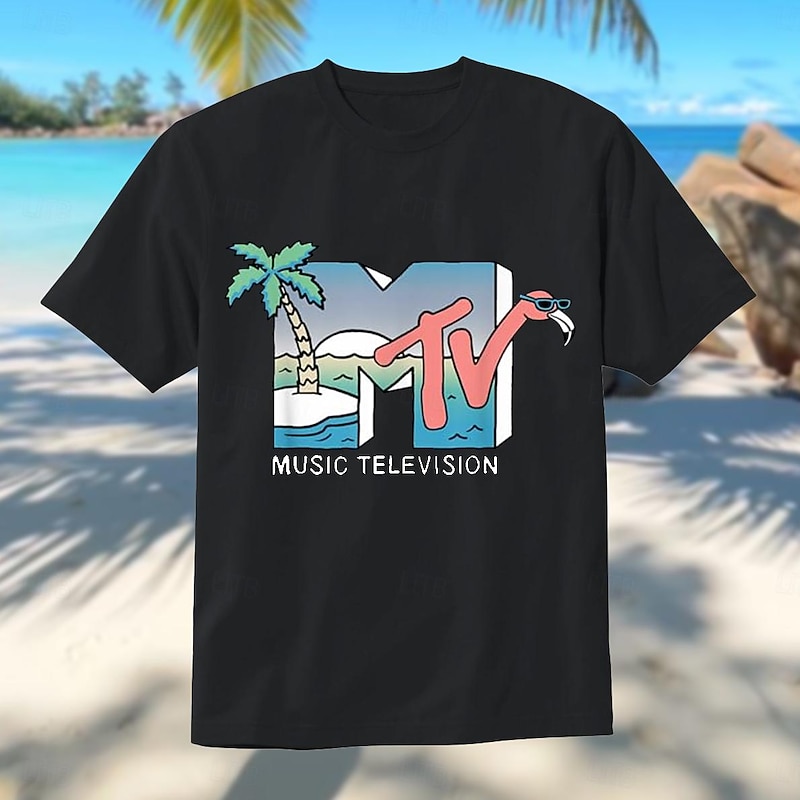 Men's Coconut Tree Letter Hawaiian T Shirt Tee Top 100% Cotton Short Sleeve Graphic Shirt Black White Army Green Comfortable Tee Street Sports Outdoor Fashion Designer Clothing2