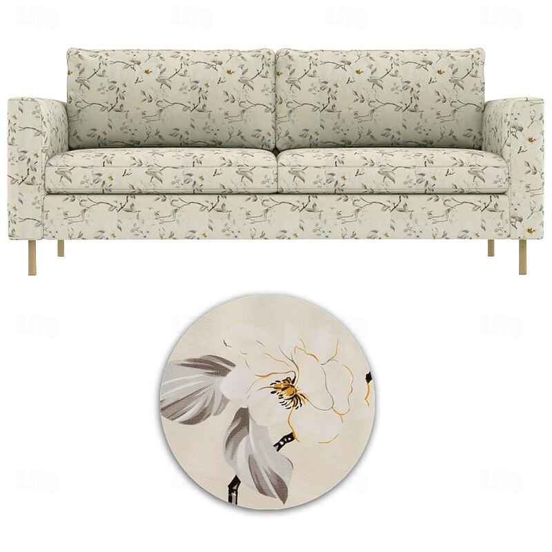 100% Cotton 2-Seat 3-Seat Sofa Cover Floral Quilted Slipcovers  PARcover LITB PRIME cover