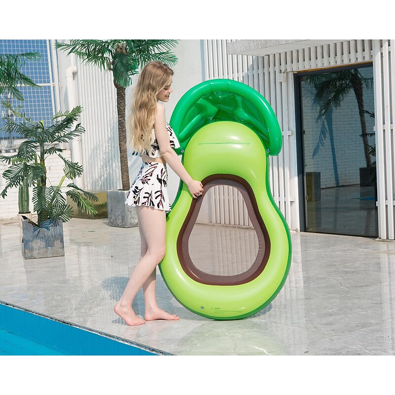 Inflatable Avocado Pool Float Floatie Fun Large Blow Up Summer Beach Swimming Floaty Party Toys Lounge Raft for Kids Adults4