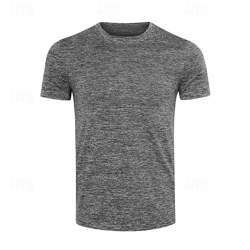 Men's T shirt Short Sleeve Crew Neck Tee Tshirt Muscle T-Shirt Short Sleeve Shirt Outdoor Workout Soft Sweat wicking Polyester Light Green Blue Dark Green Gym Climbing Camping / Hiking / Caving4