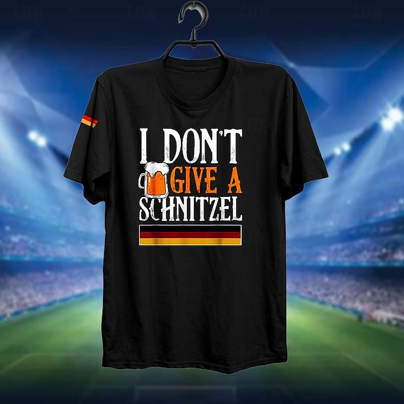 Men's Letter Beer Flag / National flag T Shirt Tee Top Cotton Short Sleeve Graphic Shirt Black White Comfortable Tee Street Sports Outdoor Fashion Designer Clothing2