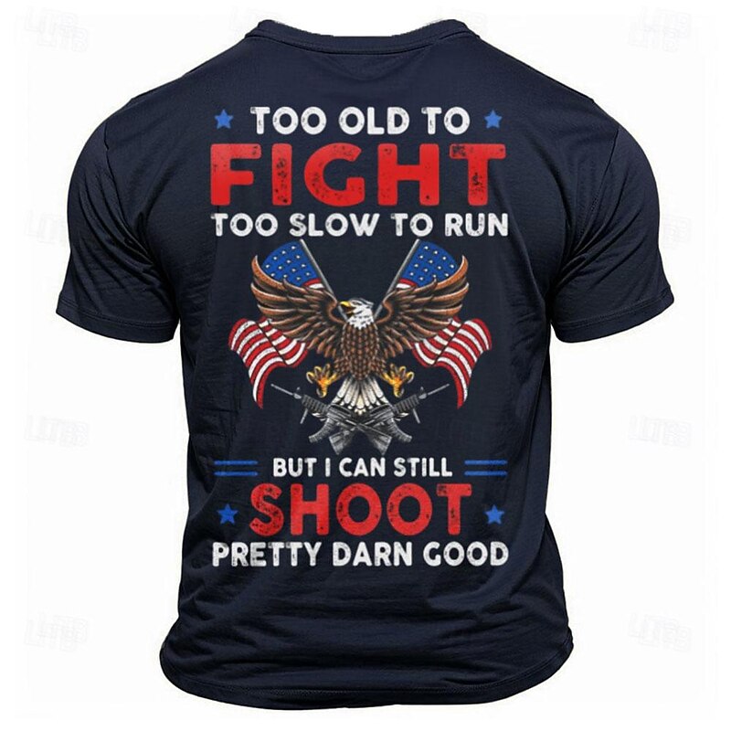 Veterans Day Men's Patriot Patriotic Veteran Flag Letter American US Flag Eagle T shirt Tee Top Short Sleeve T shirt Crew Neck Shirt Sports Classic Casual Street Sports Outdoor Black Army Green Dark4