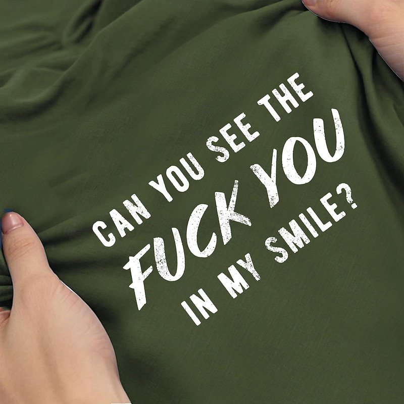 Men's Rude Offensive Graphic Slogan T shirt Short Sleeve T shirt 3D Print Crew Neck Shirt Retro Vintage Casual Street Style Sports Outdoor Holiday Going out Black Blue Green Spring & Summer Clothing3