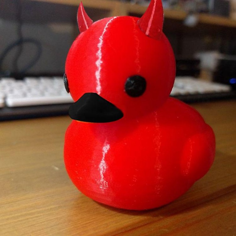 Lil' Devil Ducky Duckieville Duck Goth Resin Collectible Figurines Ducks, Cute Little Duck Statue Crafts, Novelty Decorative Ornaments Halloween Decoration4