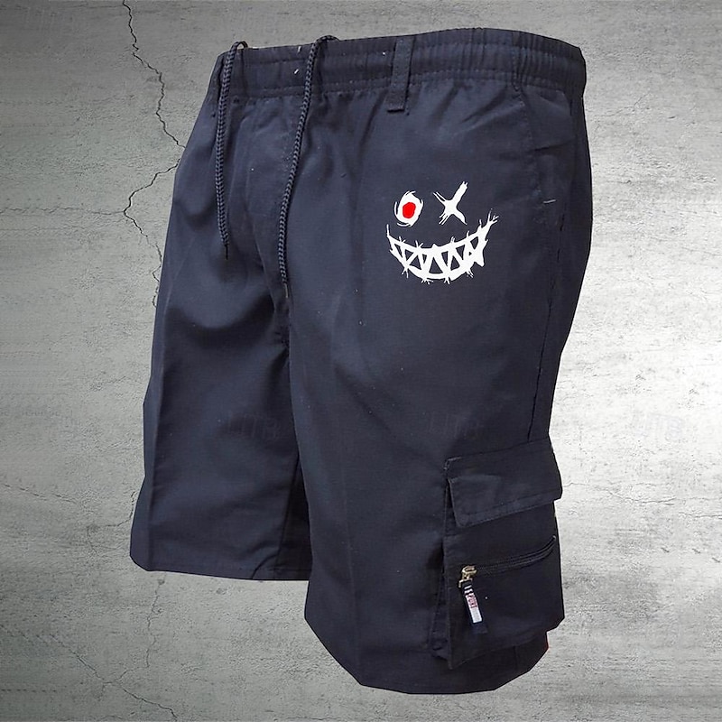 Men's Tactical Shorts Cargo Shorts Shorts Drawstring Elastic Waist Multi Pocket Cartoon Wearable Short Outdoor Daily Camping & Hiking Fashion Classic Black Army Green2