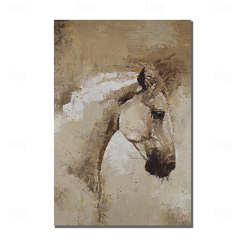 Oil Painting Handmade Hand Painted Wall Art Abstract Horse Canvas Painting Home Decoration Decor Stretched Frame Ready to Hang