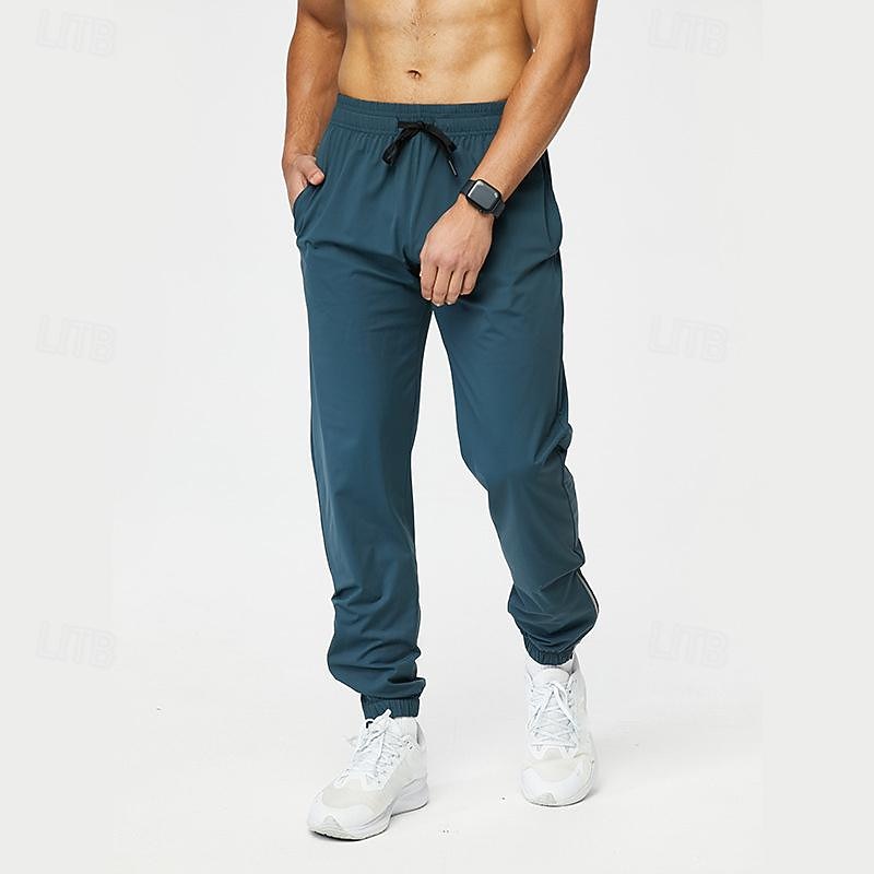 Men's Sweatpants Running Pants Track Pants Pocket Elastic Waistband Ankle Zippers Pants / Trousers Outdoor Sports & Outdoor Athletic Lightweight Soft Marathon Running Workout Tailored Fit Sportswear4