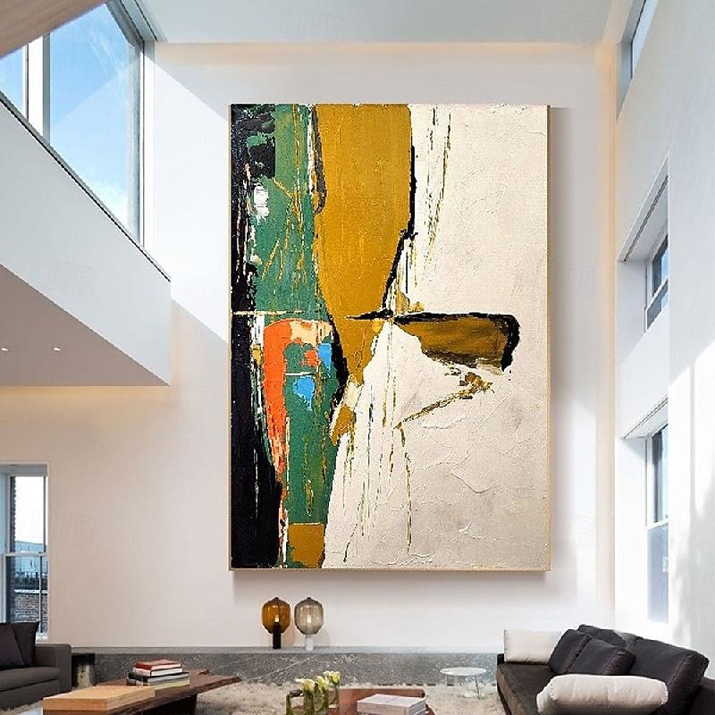 LARGE CONTEMPORARY ART hand painted White Beige Oil Painting on Canvas Impasto Art Abstract Painting Thick Strokes Textured oil painting Modern Wall Art painting