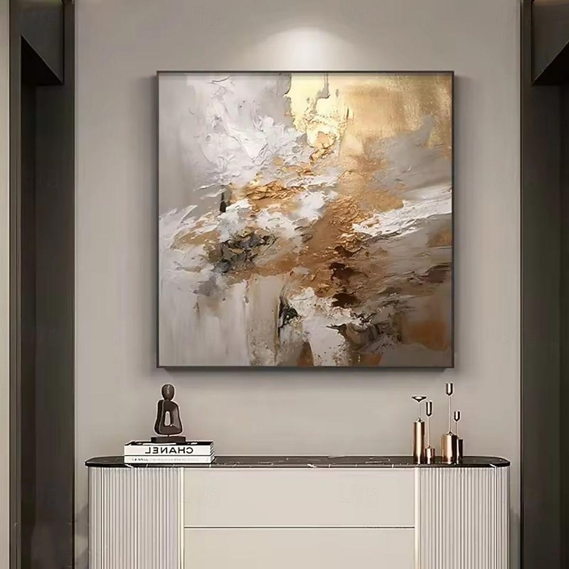 Handmade Oil Painting Canvas Wall Art Decoration Modern Gold Texture Abstract for Home Dance Studio Decor Rolled Frameless Unstretched Painting3