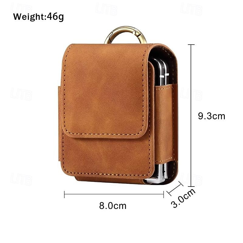 Men's Samsung Z Flip 6/5/4/3/2/1 Universal Phone Case Leather Case Belt Waist Bag Prop PU Leather Bag Phone Wallet Vintage Belt Phone Protective Case2