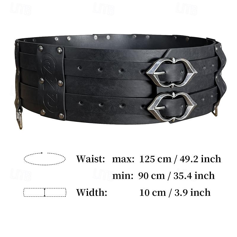 Retro Vintage Medieval Renaissance Masquerade Waist Belt Viking Celtic Knight Fancy Dress Men's Viking Carnival Masquerade Renaissance Fair LARP Ren Faire Adults' Waist Belt4