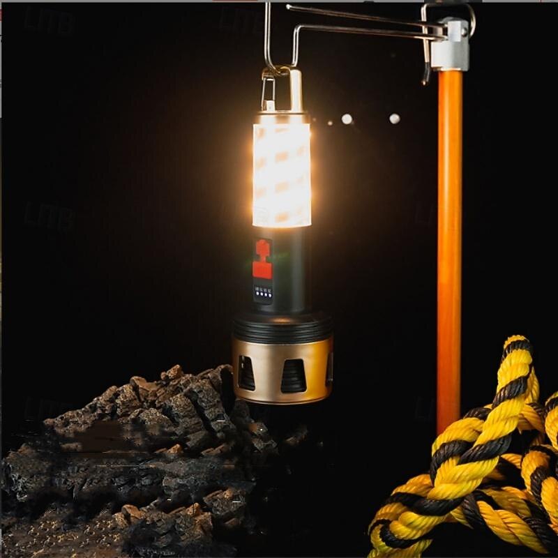 1pc Portable LED Camping Light, Ultra Bright Outdoor Flashlight Self-Defense for Hiking, Path, Indoor and Outdoor Use2