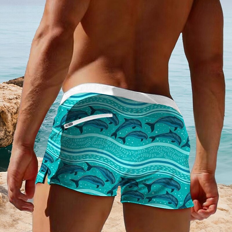 Men's Animal Shark Fish Swim Trunks Swim Shorts Board Shorts Mid Waist Fashion Designer Surfing Holiday Beach Drawstring Pocket Elastic Waist Designer Clothing Apparel2