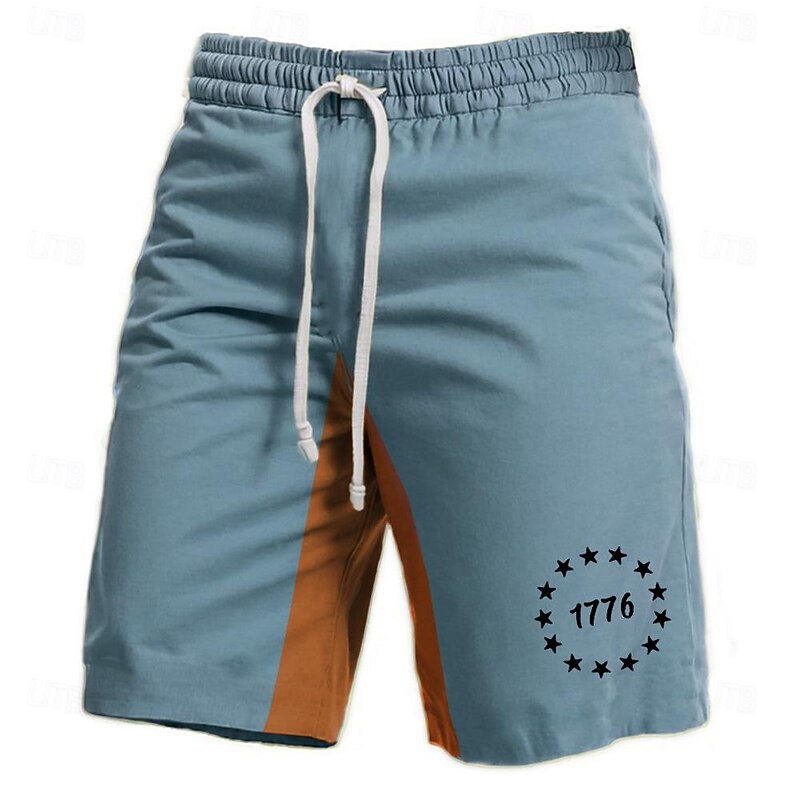 Men's Letter Graphic Prints Sweat Shorts Beach Shorts Terry Shorts Mid Waist Vintage Casual Daily Holiday Streetwear Drawstring Elastic Waist 3D Print Designer Clothing Apparel4