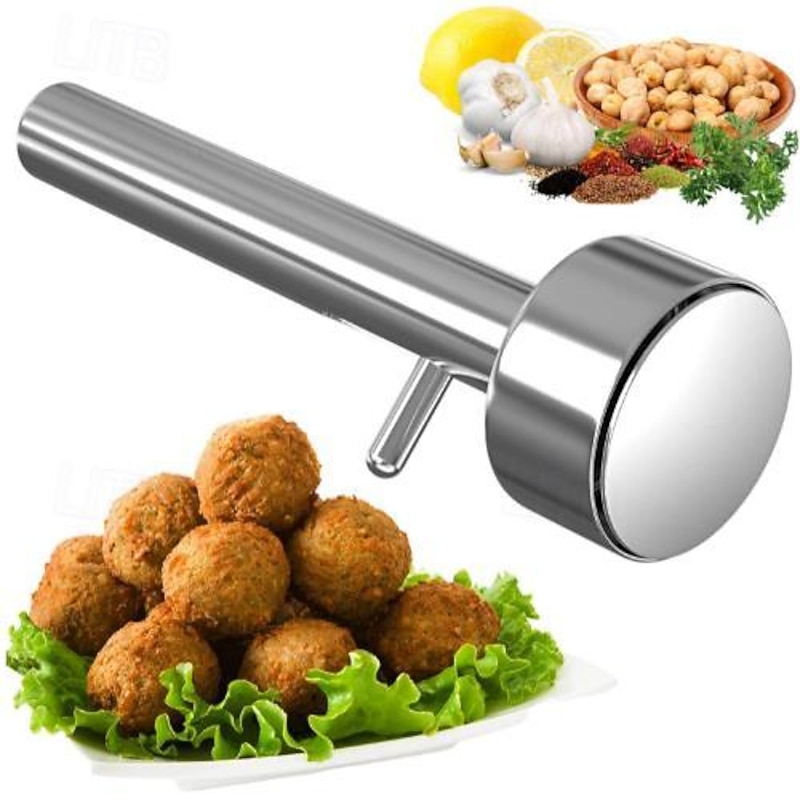 Falafel Scoop - Stainless Steel Professional Falafel Maker Scoop | Stainless-Steel Falafel Maker Tool Food Safe and Non-Sticky Falafel Baller Scoop Mold