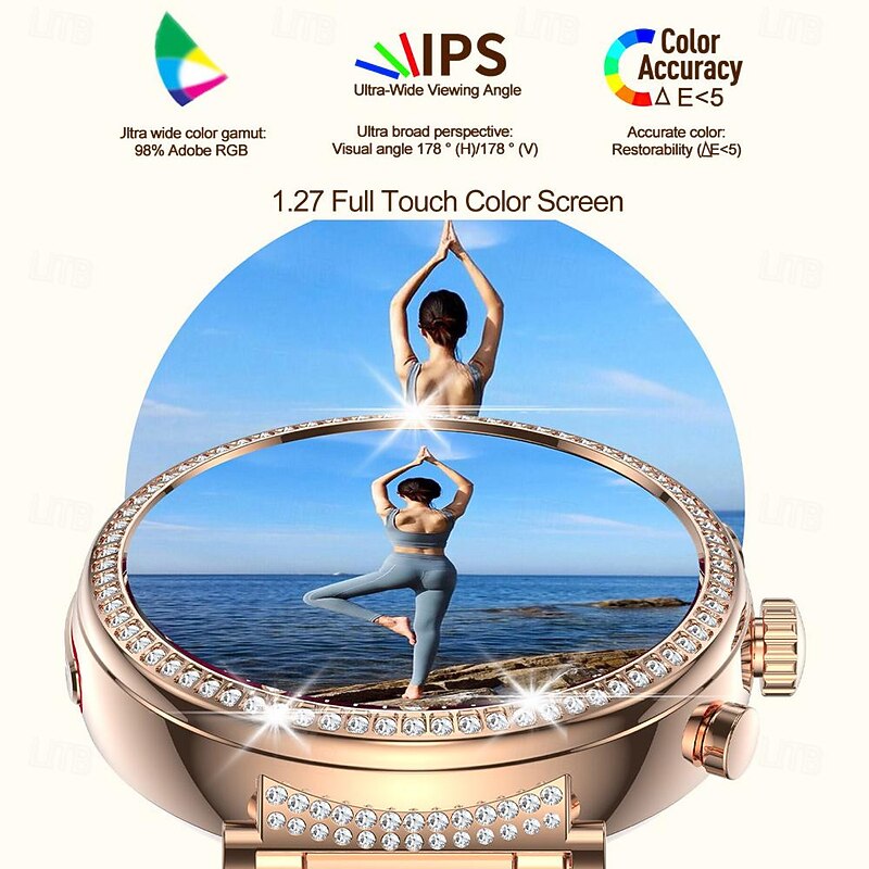 696 TK28 Smart Watch 1.27 inch Smart Band Fitness Bracelet Bluetooth ECG+PPG Pedometer Call Reminder Compatible with Android iOS Women Hands-Free Calls Message Reminder IP 67 41mm Watch Case3