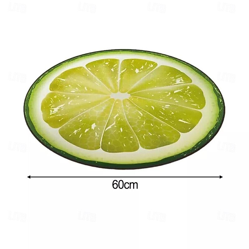 Fruit Rug Floor Mat Non-Slip Round Area Rugs Kitchen Floor Mat Soft Carpet for Bedroom Livingroom Bedside2