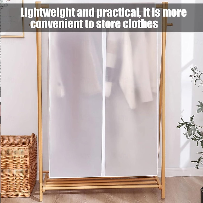 Garment Bags Dust Cover PEVA Clothes Cover Transparent Coat Hanging Clothes Storage Bag Premium Thickened Clothing Organizer Moisture-proof Dust-proof Clothes Cover4