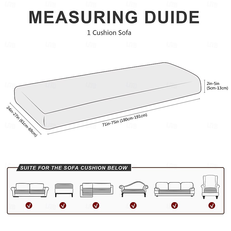 Chaise Lounge 3-Seat Cover Faux Leather Hot Stamping Embossed Slipcovers2