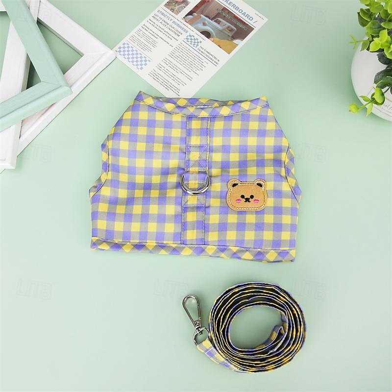 Dog Cat Harness Dog Clothes Puppy Clothes Dog Outfits Light Green Purple Costume for Girl and Boy Dog Padded Fabric Mesh S M L XL4