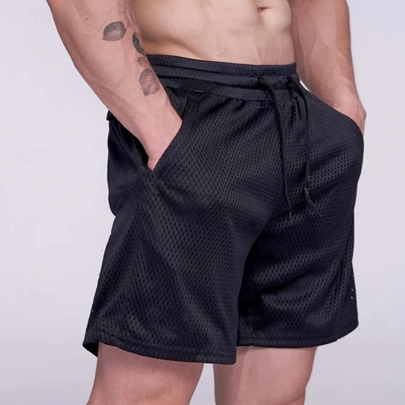 Men's Running Shorts Gym Shorts Sweat Shorts Mesh Pocket Drawstring Elastic Waistband Shorts Outdoor Sports & Outdoor Athletic Quick Dry Lightweight Soft Marathon Running Workout Tailored Fit