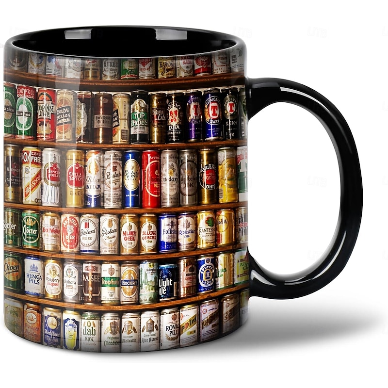 Beer Print Mug,Oktoberfest Beer Festival Coffee Cup,11 OZ Ceramic Coffee Mug,Funny Mug Gift for Friends2