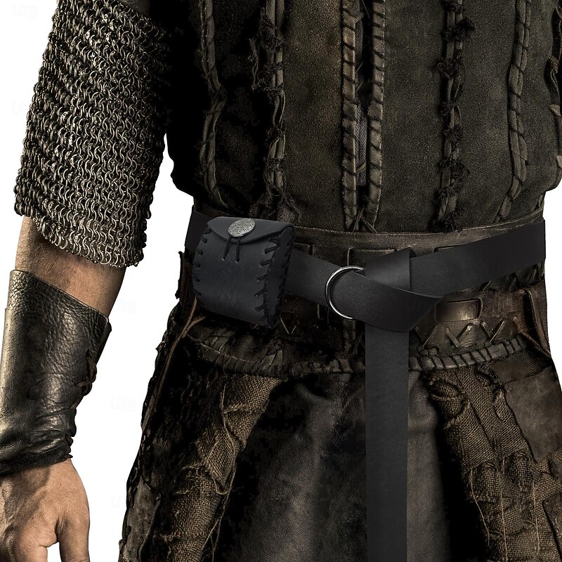 Punk & Gothic Medieval 17th Century Bag Belt Pouch Dice Bag Celtic Knight Elven Fancy Dress Men's Women's Unisex Celtic Viking Carnival Masquerade Halloween Masquerade Adults' Bag3