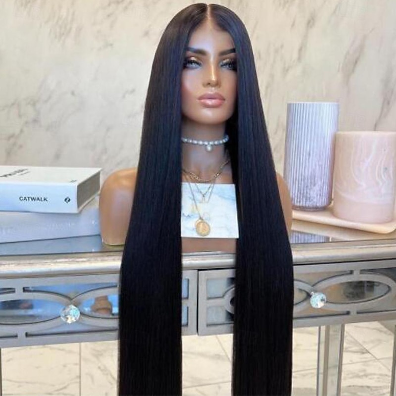 REAL HD Swiss Lace Vietnamese Remy Human Hair 5x5 HD Closure Wig Bone Straight  Lace Front Human Hair Wigs with Baby Hair Bleached Knots Pre-Plucked For Women3