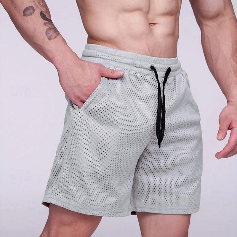 Men's Running Shorts Gym Shorts Sweat Shorts Mesh Pocket Drawstring Elastic Waistband Shorts Outdoor Sports & Outdoor Athletic Quick Dry Lightweight Soft Marathon Running Workout Tailored Fit4